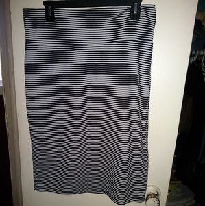 LulaRoe Striped midi skirt